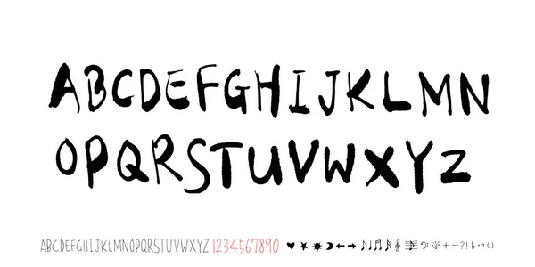 Vectorlettertypen Handgeschreven Kalligrafie — Stockvector