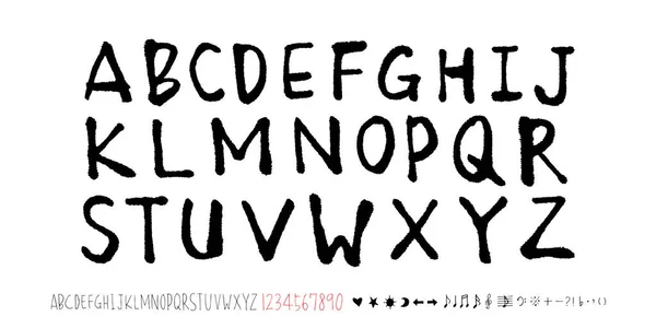 Vectorlettertypen Handgeschreven Kalligrafie — Stockvector