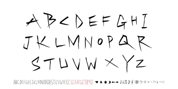 Vectorlettertypen Handgeschreven Kalligrafie — Stockvector