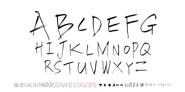 Vectorlettertypen Handgeschreven Kalligrafie — Stockvector