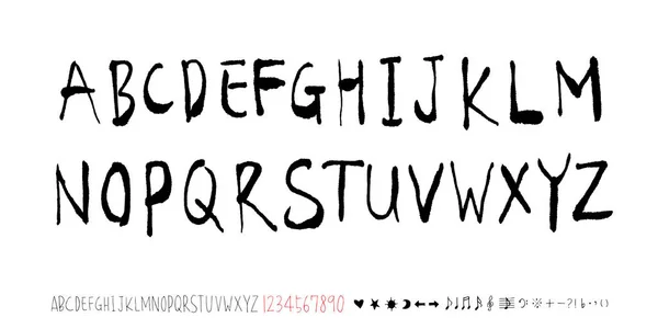 Vectorlettertypen Handgeschreven Kalligrafie — Stockvector