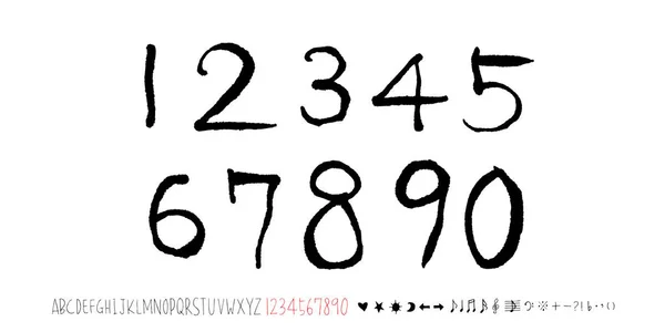 Vectorlettertypen Handgeschreven Kalligrafie — Stockvector