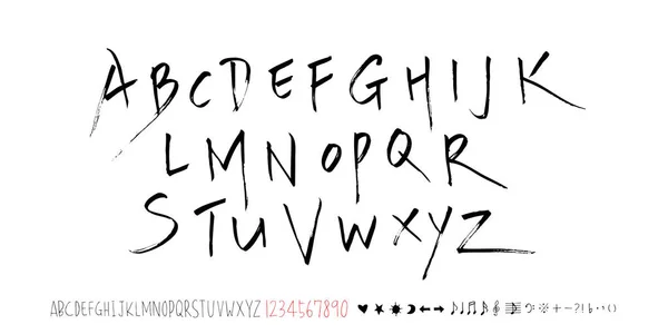 Vectorlettertypen Handgeschreven Kalligrafie — Stockvector