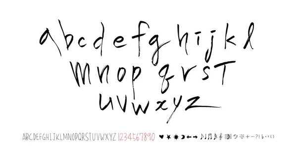 Fuentes Vectoriales Caligrafía Manuscrita — Archivo Imágenes Vectoriales