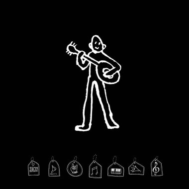 konser poster / yarım yamalak müzik illüstrasyon - vektör