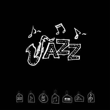 konser poster / yarım yamalak müzik illüstrasyon - vektör