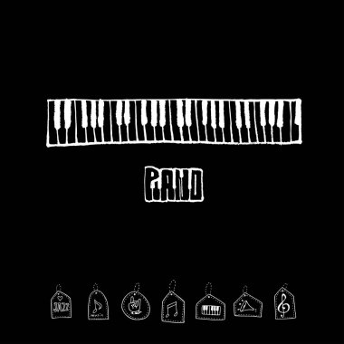 konser poster / yarım yamalak müzik illüstrasyon - vektör