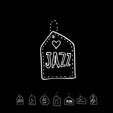 konser poster / yarım yamalak müzik illüstrasyon - vektör