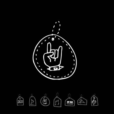 konser poster / yarım yamalak müzik illüstrasyon - vektör