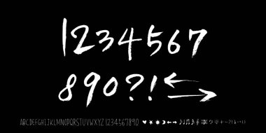 vektör yazı tipleri / el yazısı kaligrafi 