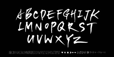 vektör yazı tipleri / el yazısı kaligrafi 