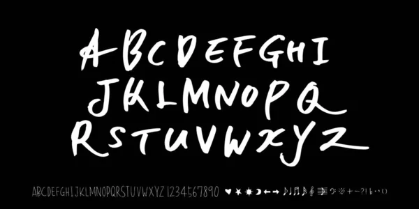 Vectorlettertypen Handgeschreven Kalligrafie — Stockvector