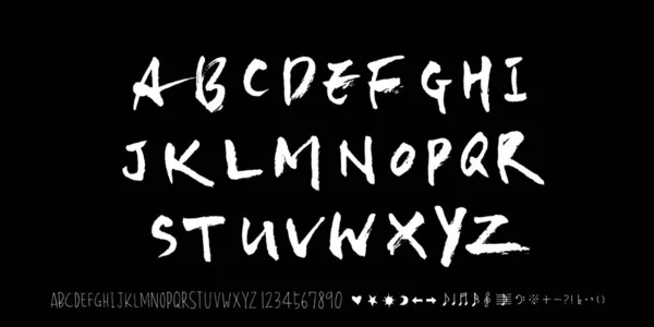 Vectorlettertypen Handgeschreven Kalligrafie — Stockvector