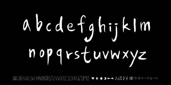 Vectorlettertypen Handgeschreven Kalligrafie — Stockvector