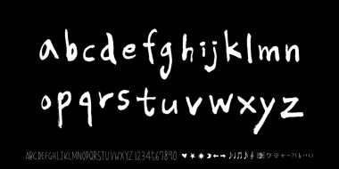 vektör yazı tipleri / el yazısı kaligrafi 