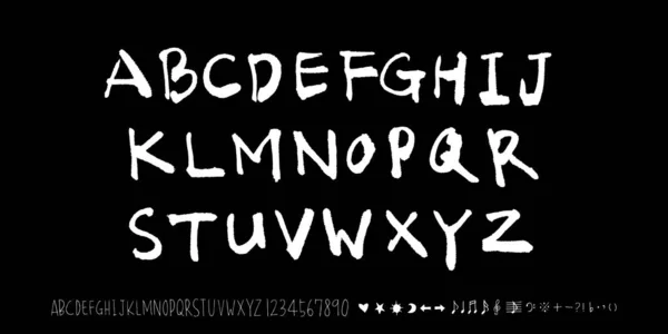 Vektorfonter Håndskrevet Kalligrafi – stockvektor