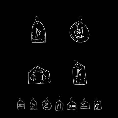 konser poster / yarım yamalak müzik illüstrasyon - vektör