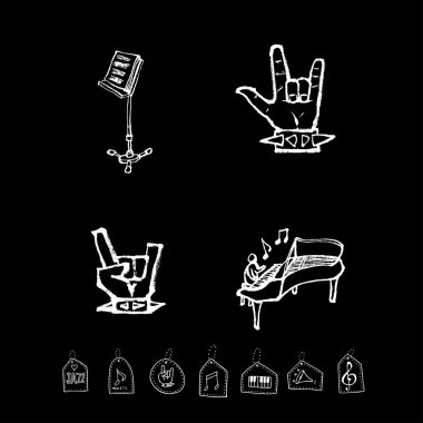 konser poster / yarım yamalak müzik illüstrasyon - vektör