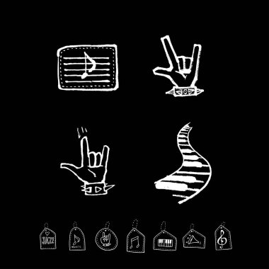 konser poster / yarım yamalak müzik illüstrasyon - vektör