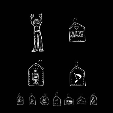 konser poster / yarım yamalak müzik illüstrasyon - vektör