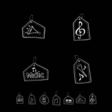 konser poster / yarım yamalak müzik illüstrasyon - vektör