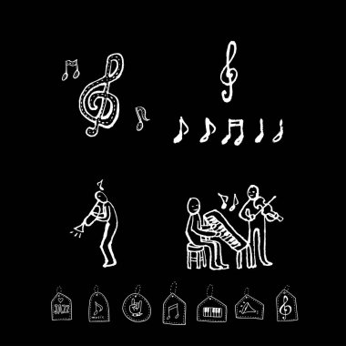 konser poster / yarım yamalak müzik illüstrasyon - vektör