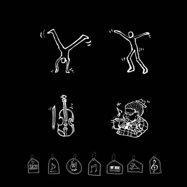 konser poster / yarım yamalak müzik illüstrasyon - vektör