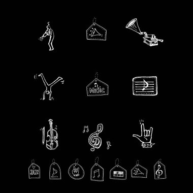 konser poster / yarım yamalak müzik illüstrasyon - vektör