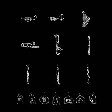 konser poster / yarım yamalak müzik illüstrasyon - vektör