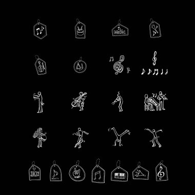 konser poster / yarım yamalak müzik illüstrasyon - vektör