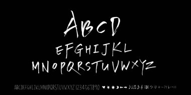 vektör yazı tipleri / el yazısı kaligrafi 