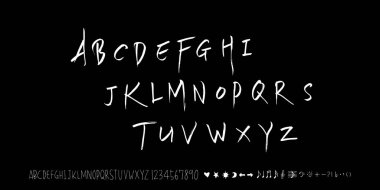 vektör yazı tipleri / el yazısı kaligrafi 