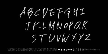 vektör yazı tipleri / el yazısı kaligrafi 