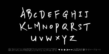 vektör yazı tipleri / el yazısı kaligrafi 