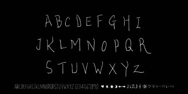 vektör yazı tipleri / el yazısı kaligrafi 