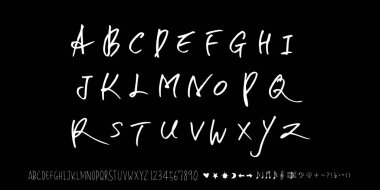 vektör yazı tipleri / el yazısı kaligrafi 