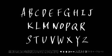 vektör yazı tipleri / el yazısı kaligrafi 