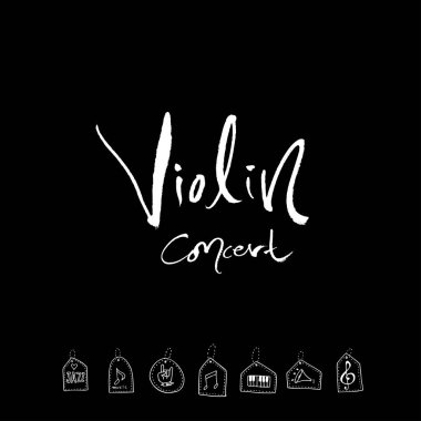 konser poster / yarım yamalak müzik illüstrasyon - vektör