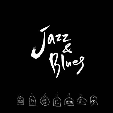 konser poster / yarım yamalak müzik illüstrasyon - vektör