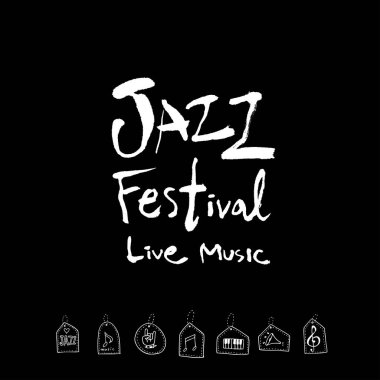 konser poster / yarım yamalak müzik illüstrasyon - vektör