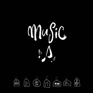 konser poster / yarım yamalak müzik illüstrasyon - vektör