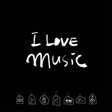 konser poster / yarım yamalak müzik illüstrasyon - vektör