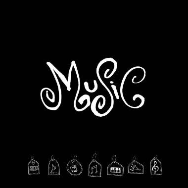 konser poster / yarım yamalak müzik illüstrasyon - vektör