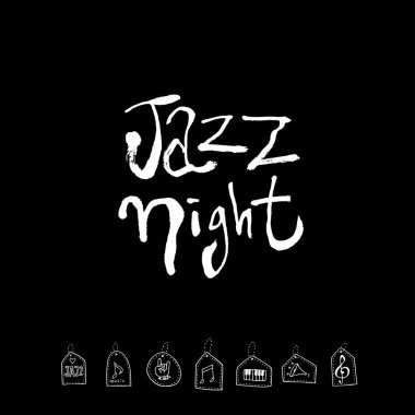 konser poster / yarım yamalak müzik illüstrasyon - vektör