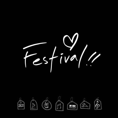 konser poster / yarım yamalak müzik illüstrasyon - vektör