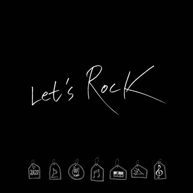 konser poster / yarım yamalak müzik illüstrasyon - vektör