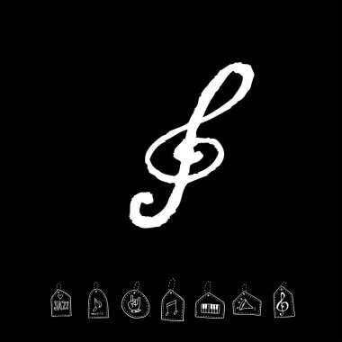 konser poster / yarım yamalak müzik illüstrasyon - vektör