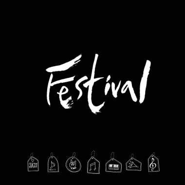 konser poster / yarım yamalak müzik illüstrasyon - vektör