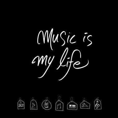 konser poster / yarım yamalak müzik illüstrasyon - vektör