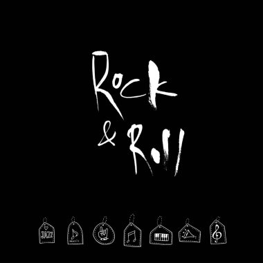 konser poster / yarım yamalak müzik illüstrasyon - vektör